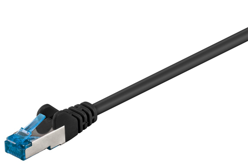50m Patchkabel Cat6a, S/FTP, schwarz, Kupfer, Goobay 50m Patchkabel Cat6a, S/FTP, schwarz, Kupfer, Goobay