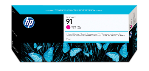 HP 91 775-ml Magenta DesignJet Pigment Ink Cartridge HP 91 775-ml Magenta DesignJet Pigment Ink Cartridge