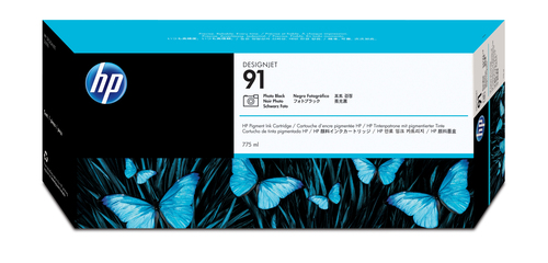HP 91 775-ml Photo Black DesignJet Pigment Ink Cartridge HP 91 775-ml Photo Black DesignJet Pigment Ink Cartridge