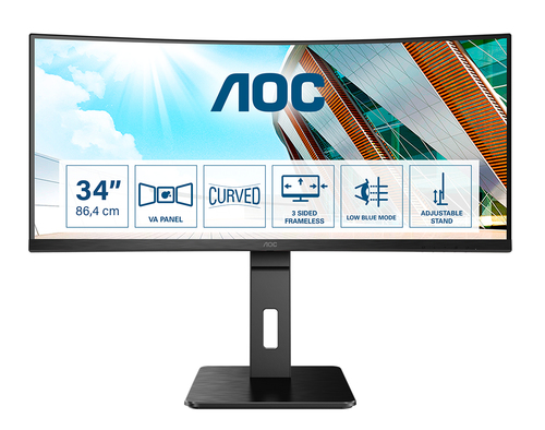 AOC P2 CU34P2A LED display 86,4 cm (34) 3440 x 1440 Pixel Quad HD Schwarz AOC P2 CU34P2A LED display 86,4 cm (34) 3440 x 1440 Pixel Quad HD Schwarz