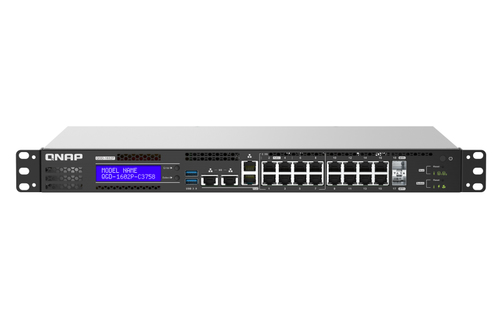 QNAP QGD-1602P L2 Managed Switch, 16x RJ-45, Backplane: 96 Gbit/s, PoE QNAP QGD-1602P L2 Managed Switch, 16x RJ-45, Backplane: 96 Gbit/s, PoE