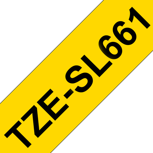 Brother TZE-SL661, Schriftbandkassette, schwarz auf gelb Brother TZE-SL661, Schriftbandkassette, schwarz auf gelb