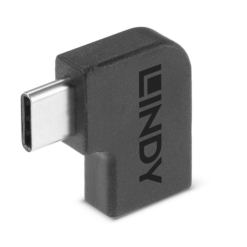 USB-C-Adapter, USB-C 3.2 [Stecker] auf USB-C 3.2 Buchse 90° gewinkelt