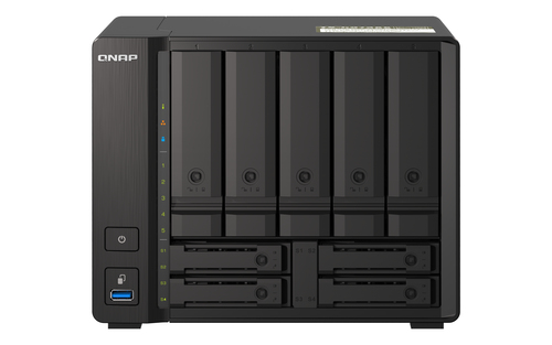 QNAP TS-H973AX, 32 GB RAM, 9x Einschübe, 3x 10 GBit/s LAN, Tower NAS schwarz QNAP TS-H973AX, 32 GB RAM, 9x Einschübe, 3x 10 GBit/s LAN, Tower NAS schwarz