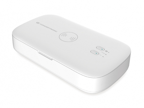 Conceptronic CIRO UVC-Sterilisator für Smartphones mit Qi Ladefunktion