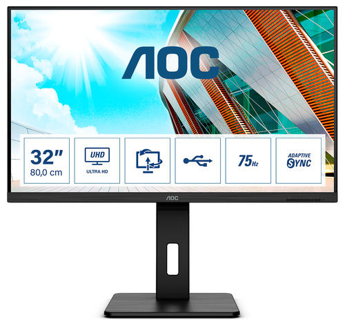 AOC P2 U32P2 Computerbildschirm 80 cm &lpar;31&period;5&rpar; 3840 x 2160 Pixel 4K Ultra HD LED Schwarz