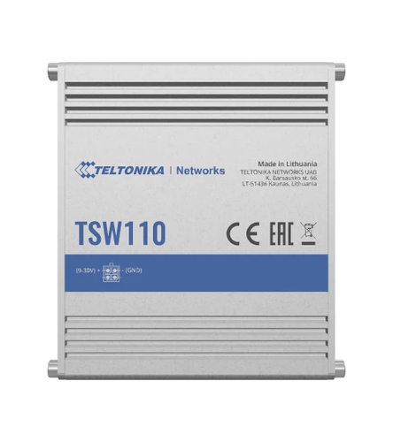 Teltonika TSW110 Unmanaged Gigabit Ethernet (10/100/1000) Power over Ethernet (PoE) Blau, Grau Teltonika TSW110 Unmanaged Gigabit Ethernet (10/100/1000) Power over Ethernet (PoE) Blau, Grau