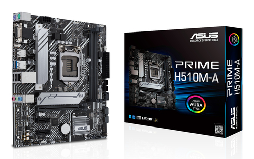 ASUS PRIME H510M-A&comma; micro ATX LGA 1200 &lpar;H5&rpar; Mainboard&comma; 2x DDR4&comma; max&period; 64 GB&comma; 1x HDMI 2&period;0&comma; 1x DisplayPort 1&period;4