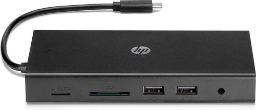 HP Travel USB-C Multi Port Hub, USB 2.0, schwarz HP Travel USB-C Multi Port Hub, USB 2.0, schwarz