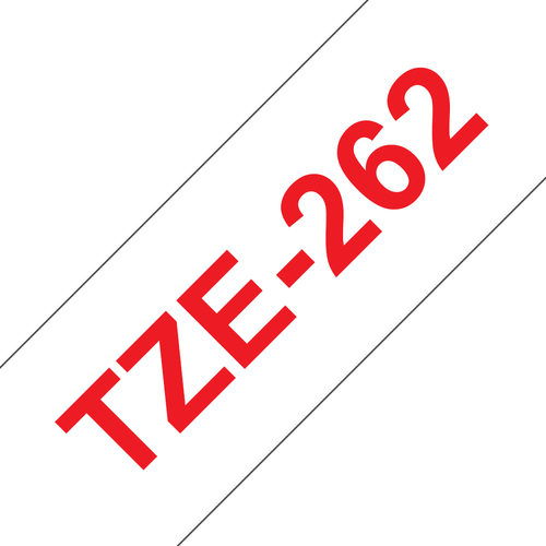 Brother TZE-262 Etiketten erstellendes Band Rot aud Weiss Brother TZE-262 Etiketten erstellendes Band Rot aud Weiss
