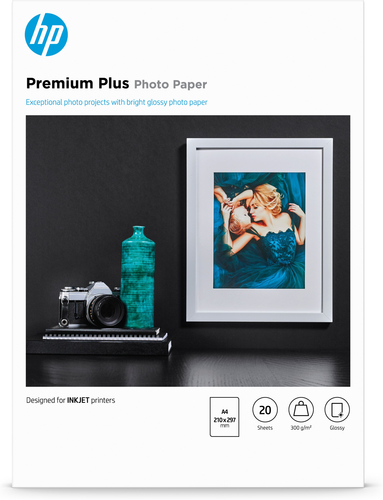 HP Premium Plus Glossy Photo Paper-20 sht&sol;A4&sol;210 x 297 mm