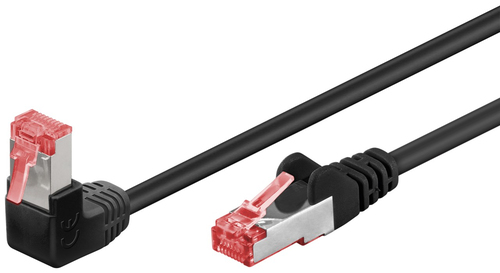 0,25m Patchkabel Cat6, S/FTP, schwarz, Kupfer, Goobay 0,25m Patchkabel Cat6, S/FTP, schwarz, Kupfer, Goobay
