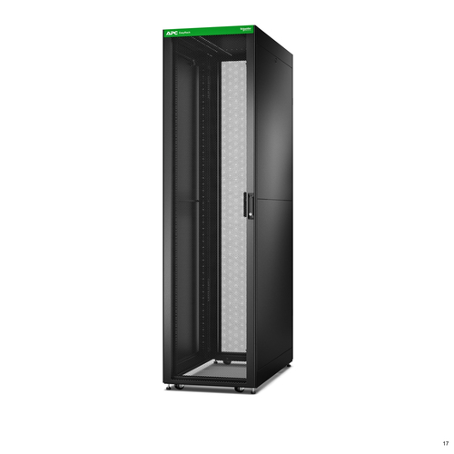 APC Easy Rack 600mm/48HE/1200mm mit Dach, Seitenwand, Rollen, Füßen und 4 Halterungen, ohne Boden, schwarz APC Easy Rack 600mm/48HE/1200mm mit Dach, Seitenwand, Rollen, Füßen und 4 Halterungen, ohne Boden, schwarz