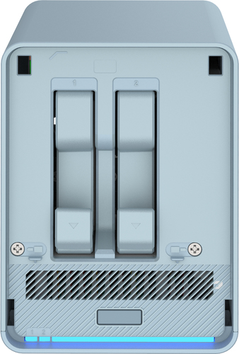 QNAP QMiroPlus-201W, 4 GB RAM, 2x Einschübe, 5x 2.5 GBit/s LAN, Desktop NAS blau QNAP QMiroPlus-201W, 4 GB RAM, 2x Einschübe, 5x 2.5 GBit/s LAN, Desktop NAS blau