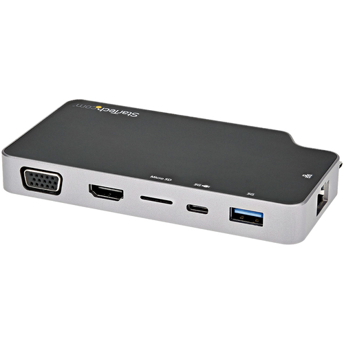 StarTech&period;com CDP2HVGUASPD&comma; USB 3&period;2 Gen 2 &lpar;3&period;1 Gen 2&rpar; Type-C&comma; schwarz&comma; grau&comma; USB Power Delivery&comma; Aluminium Geh&auml;use