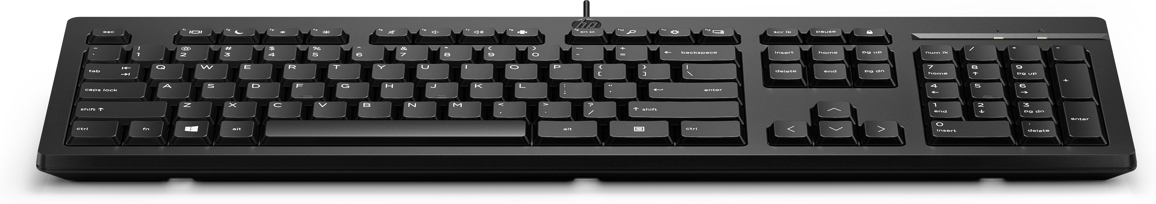 HP 125 kabelgebundene Tastatur&comma; Layout&colon; US&comma; Rubber Dome&comma; Tastatur