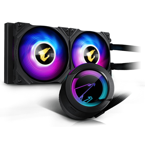 GIGABYTE AORUS WATERFORCE 240&comma; schwarz&comma; Komplett-Wasserk&uuml;hlung&comma; 2&comma;77 mmH2O