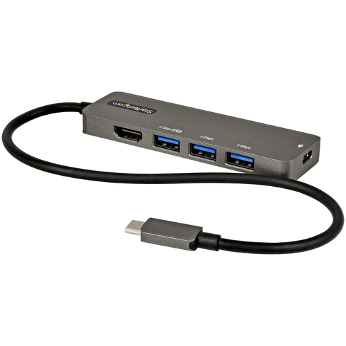 StarTech&period;com DKT30CHPD3&comma; USB 3&period;2 Gen 1 &lpar;3&period;1 Gen 1&rpar; Type-C&comma; schwarz&comma; grau&comma; USB Power Delivery&comma; Kunststoff Geh&auml;use