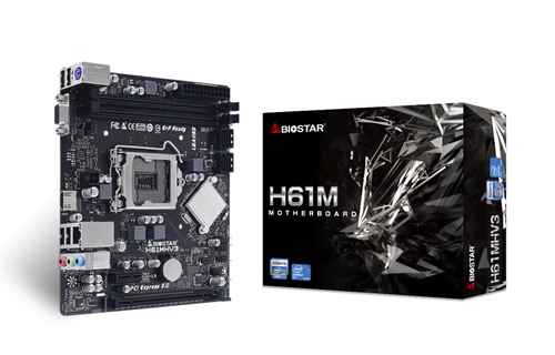 Biostar H61MHV3&comma; micro ATX LGA 1155 &lpar;H2&rpar; Mainboard&comma; 2x DDR3&comma; 1x HDMI