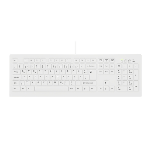 Contour Design AK-C8100F-UVS-W&sol;GE wei&szlig; Tastatur&comma; Layout&colon; DE&comma; Scherenschalter