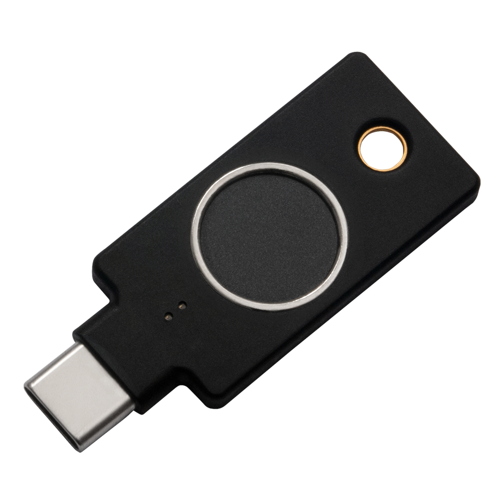 Yubico YubiKey C Bio FIDO Edition, Fingerprint Reader USB-C Dongle, schwarz Yubico YubiKey C Bio FIDO Edition, Fingerprint Reader USB-C Dongle, schwarz