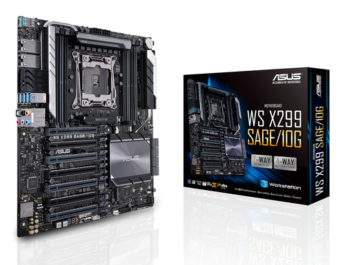 ASUS WS X299 SAGE&sol;10G&comma; SSI CEB LGA 2066 &lpar;R4&rpar; Mainboard&comma; 8x DDR4&comma; max&period; 512 GB&comma; 1x USB-C