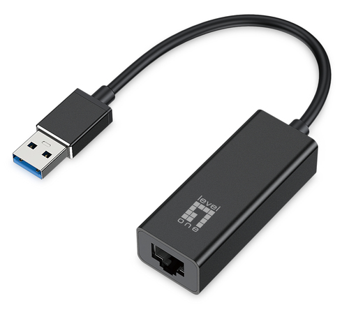 LevelOne USB-0401&comma; 10&sol;100&sol;1000BaseT&lpar;X&rpar;&comma; Ethernet&comma; 1000 Mbit&sol;s&comma; schwarz