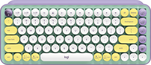 Logitech POP grün, violett, weiß, gelb Tastatur, Layout: Portuguesisch, Logitech Tactile Logitech POP grün, violett, weiß, gelb Tastatur, Layout: Portuguesisch, Logitech Tactile