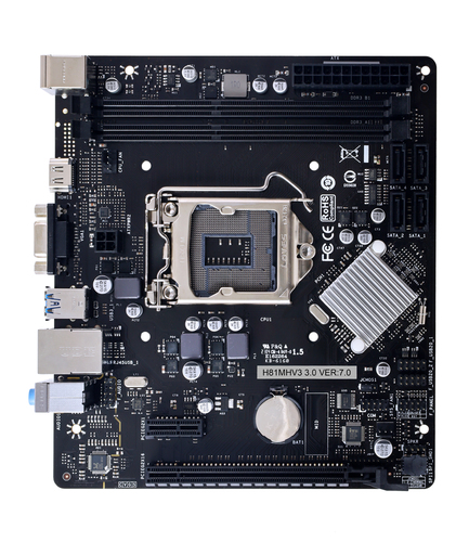 Biostar H81MHV3 3&period;0 H81&comma; micro ATX LGA 1150 &lpar;H3&rpar; Mainboard&comma; 2x DDR3&comma; max&period; 16 GB&comma; 1x HDMI