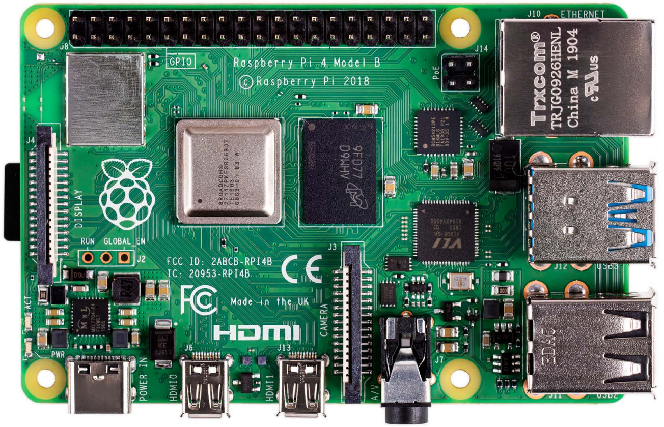 Raspberry Pi 4 Model B, 4x 1.50GHz, 4GB RAM, 64-Bit