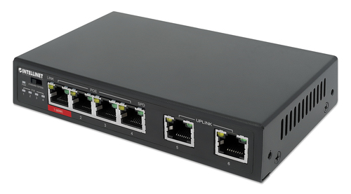 Intellinet 561686, 6x RJ-45, Backplane: 1,2 Gbit/s, PoE Intellinet 561686, 6x RJ-45, Backplane: 1,2 Gbit/s, PoE