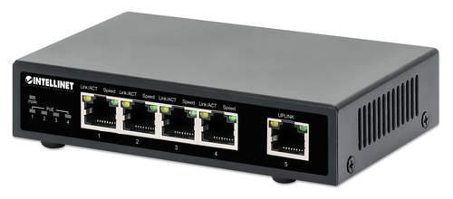 Intellinet 561839, 5x RJ-45, Backplane: 10 Gbit/s, PoE Intellinet 561839, 5x RJ-45, Backplane: 10 Gbit/s, PoE
