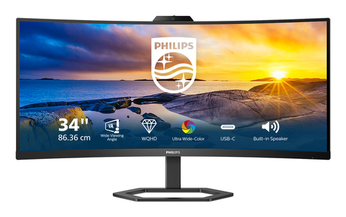 34 Zoll Philips 34E1C5600HE/00, 86,4cm TFT, 100 Hz, 4K Ultra HD, 4ms, 1x HDMI, 1x DP, integrierte Kamera, integrierter USB-Hub 34 Zoll Philips 34E1C5600HE/00, 86,4cm TFT, 100 Hz, 4K Ultra HD, 4ms, 1x HDMI, 1x DP, integrierte Kamera, integrierter USB-Hub