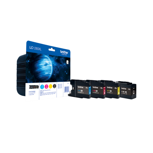 Brother LC1280XLVALBP, original, schwarz, cyan, magenta, gelb, Tinte Brother LC1280XLVALBP, original, schwarz, cyan, magenta, gelb, Tinte