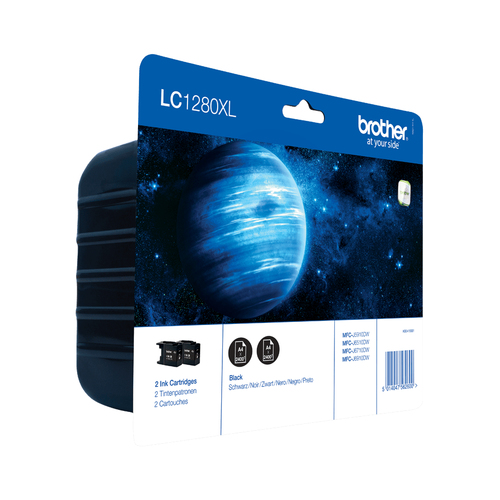 Brother LC1280XLBKBP2, original, schwarz, Tinte Brother LC1280XLBKBP2, original, schwarz, Tinte