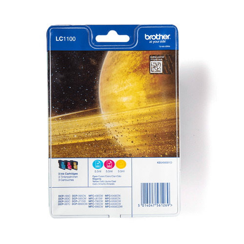 Brother LC1100RBWBP, original, cyan, magenta, gelb, Tinte Brother LC1100RBWBP, original, cyan, magenta, gelb, Tinte