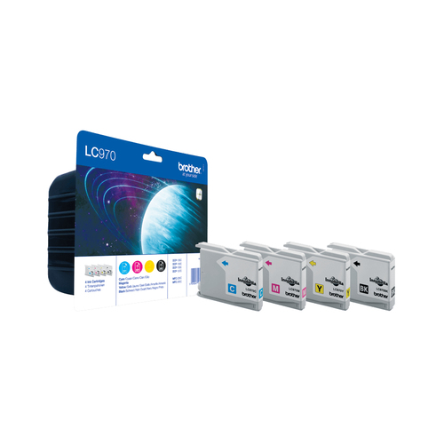 Brother LC970VALBP, original, schwarz, cyan, magenta, gelb, Tinte Brother LC970VALBP, original, schwarz, cyan, magenta, gelb, Tinte