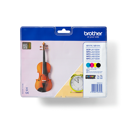 Brother LC127XLVALBP, original, schwarz, cyan, magenta, gelb, Tinte Brother LC127XLVALBP, original, schwarz, cyan, magenta, gelb, Tinte