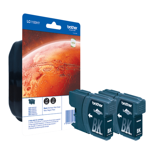 Brother LC1100HYBKBP2, original, schwarz, Tinte Brother LC1100HYBKBP2, original, schwarz, Tinte