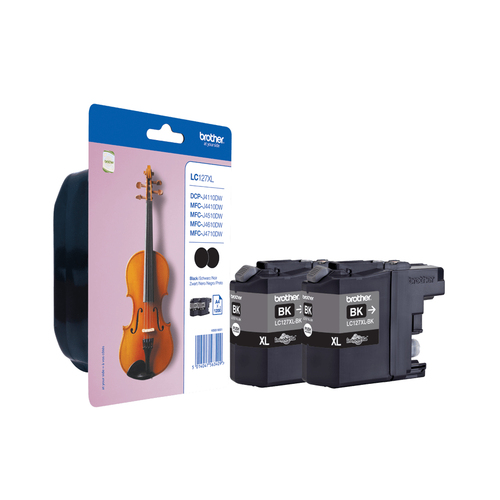 Brother LC127XLBKBP2, original, schwarz, Tinte Brother LC127XLBKBP2, original, schwarz, Tinte