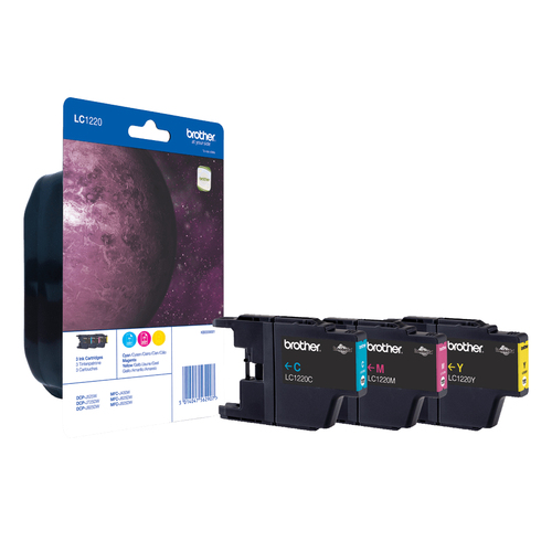 Brother LC1220RBWBP, original, cyan, magenta, gelb Brother LC1220RBWBP, original, cyan, magenta, gelb