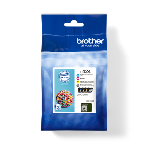 Brother LC424VAL, original, schwarz, cyan, magenta, gelb Brother LC424VAL, original, schwarz, cyan, magenta, gelb