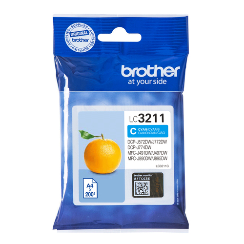 Brother LC3211C, original, cyan, Tinte Brother LC3211C, original, cyan, Tinte