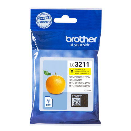 Brother LC3211Y&comma; original&comma; gelb&comma; Tinte