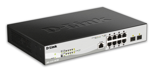 D-Link DGS-1210-10P/ME/E L2/L3 Managed Switch, 8x RJ-45, Backplane: 20 Gbit/s, PoE D-Link DGS-1210-10P/ME/E L2/L3 Managed Switch, 8x RJ-45, Backplane: 20 Gbit/s, PoE