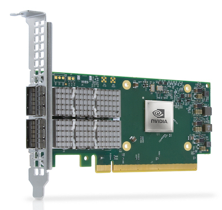 Nvidia ConnectX-6 Dx EN&comma; Faser&comma; 100000 Mbit&sol;s&comma; gr&uuml;n&comma; grau