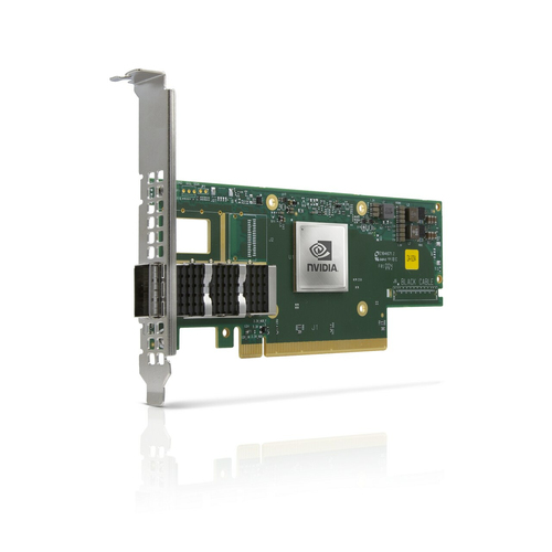 Nvidia ConnectX-6 InfiniBand&comma; Faser&comma; 100000 Mbit&sol;s&comma; gr&uuml;n&comma; grau