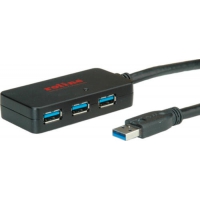 ROLINE USB 3.0 4-Port Hub mit Repeater 10m