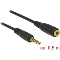 DeLOCK 85700 Audio-Kabel 0,5 m 3.5mm Schwarz