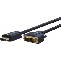 ClickTronic 1m HDMI/DVI Adapter DVI-D Blau